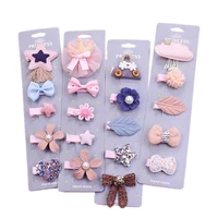 5pcs fashion bow hair clip for girls barrettes hairpins set baby hair bands clips headwear accessories 2021 free shipping