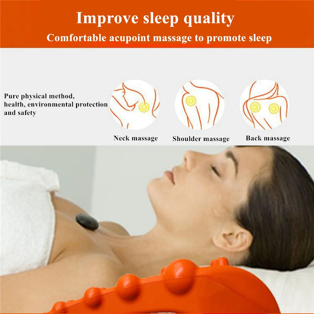 

Neck Support Stretching Lumbar Vertebra Soothing Massage For Waist Neck Back Muscle Pain Relief Health Care Massage Tool