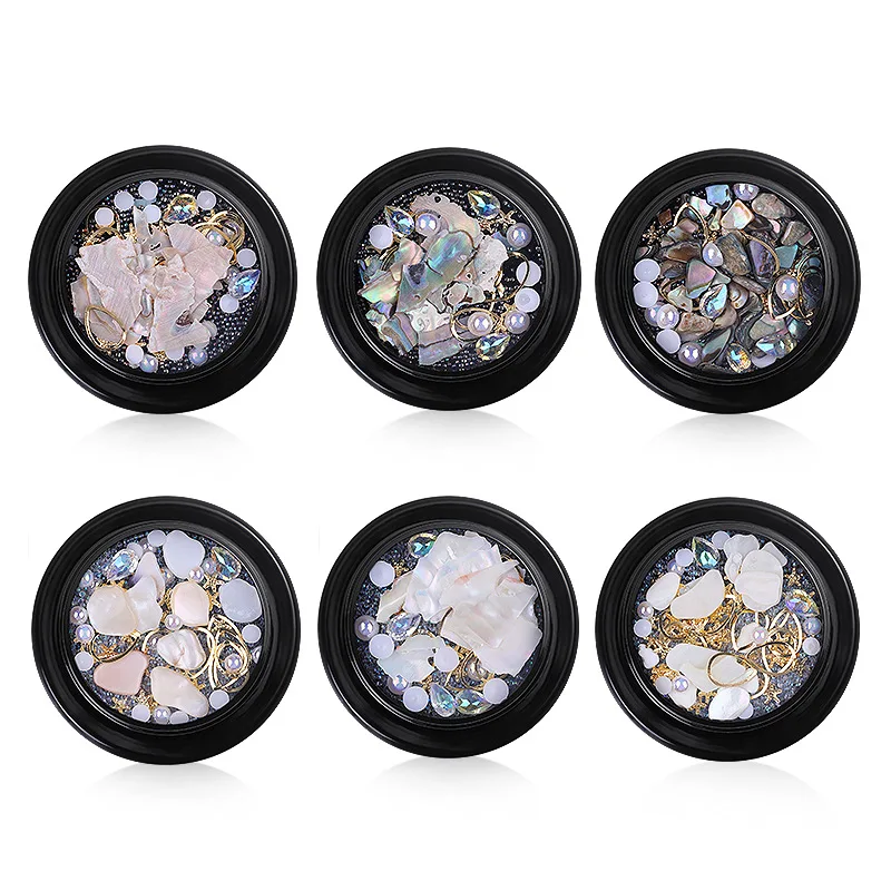 

Manicure shell slice ocean storm ultra thin shell stone fragment pearl micro drill mixed manicure ornament Shell paper