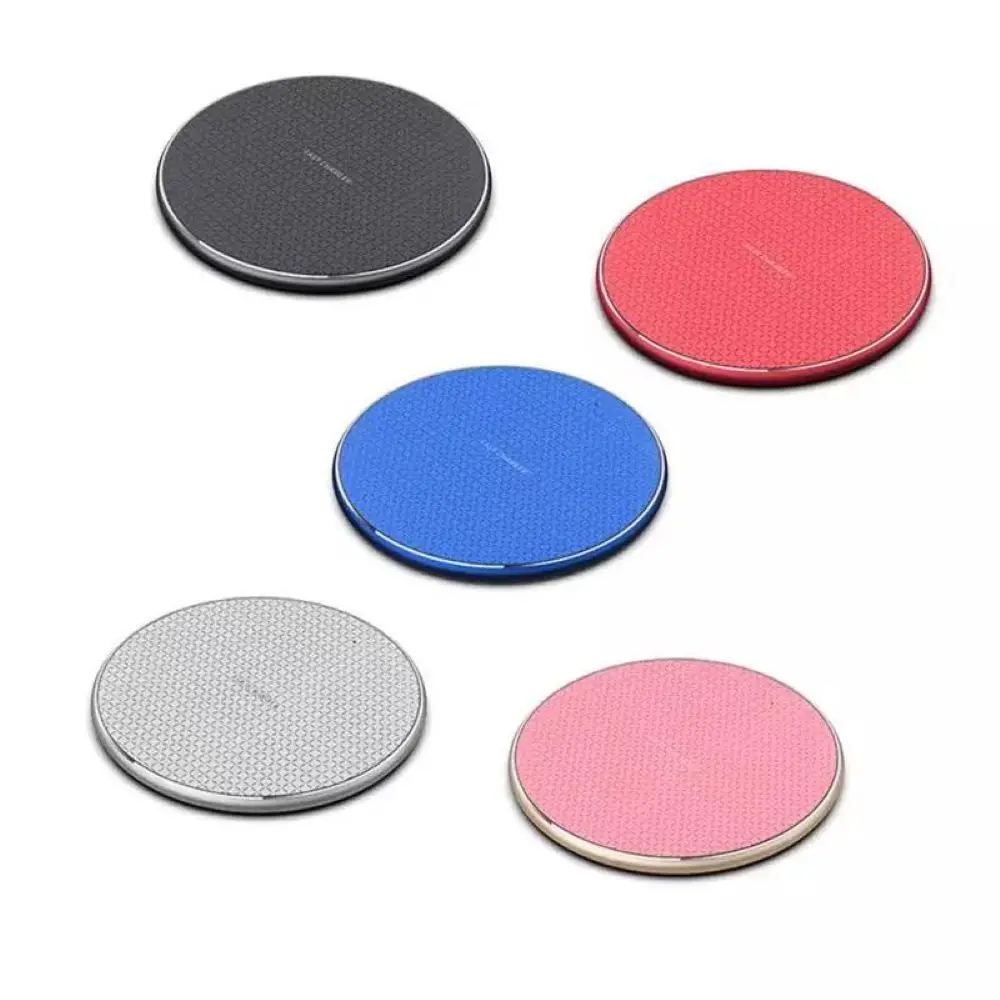 

Round wireless ultra-thin charger new product 10W aluminum alloy mobile phone wireless charger for Android Apple universal