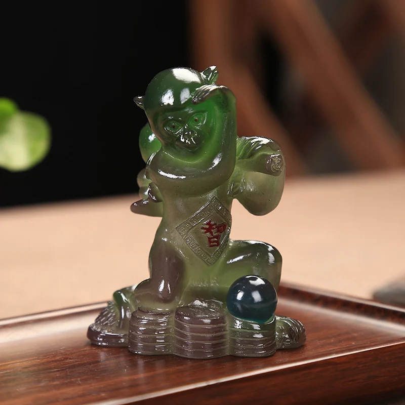 Креативный милый меняющий цвет Двенадцать китайских зодиаков из смолы семейный