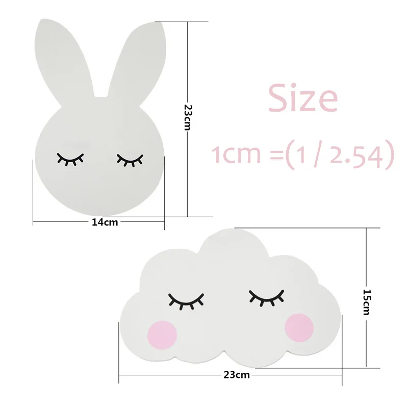 Настенные Стикеры с кроликом и облаками INS для детской комнаты спальни настенная
