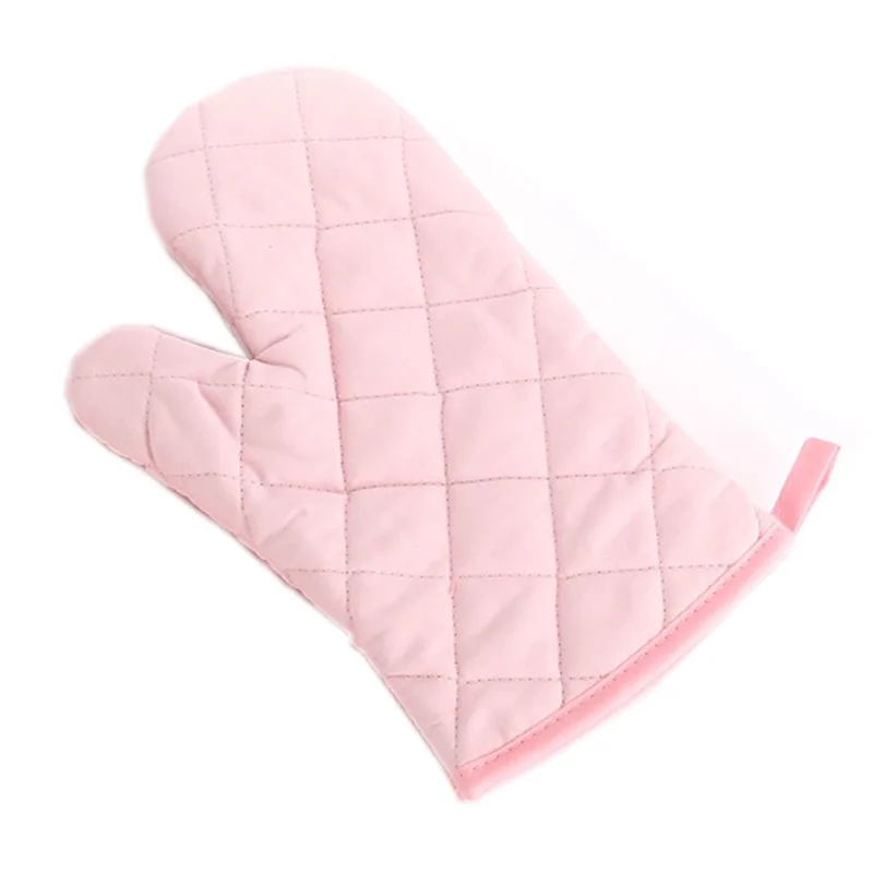 

Hot Sale High-temperature Thick Hot Insulation Microwave Oven Gloves Kitchen Supplies 1PC Cotton Professional Solid Oven Mitts