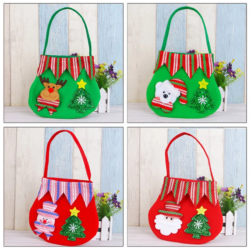 Рождественский снеговик маленькая Подарочная конфетная сумка Санта Клаус