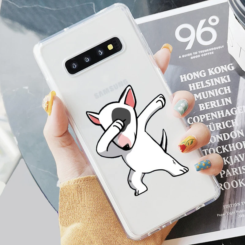 Puppy Pug Bunny Cat Princess French Bulldog Soft transparent phone Case For Samsung S6 S7 Edeg S8 S9 Plus S10 + S10E Lite A50 | Мобильные