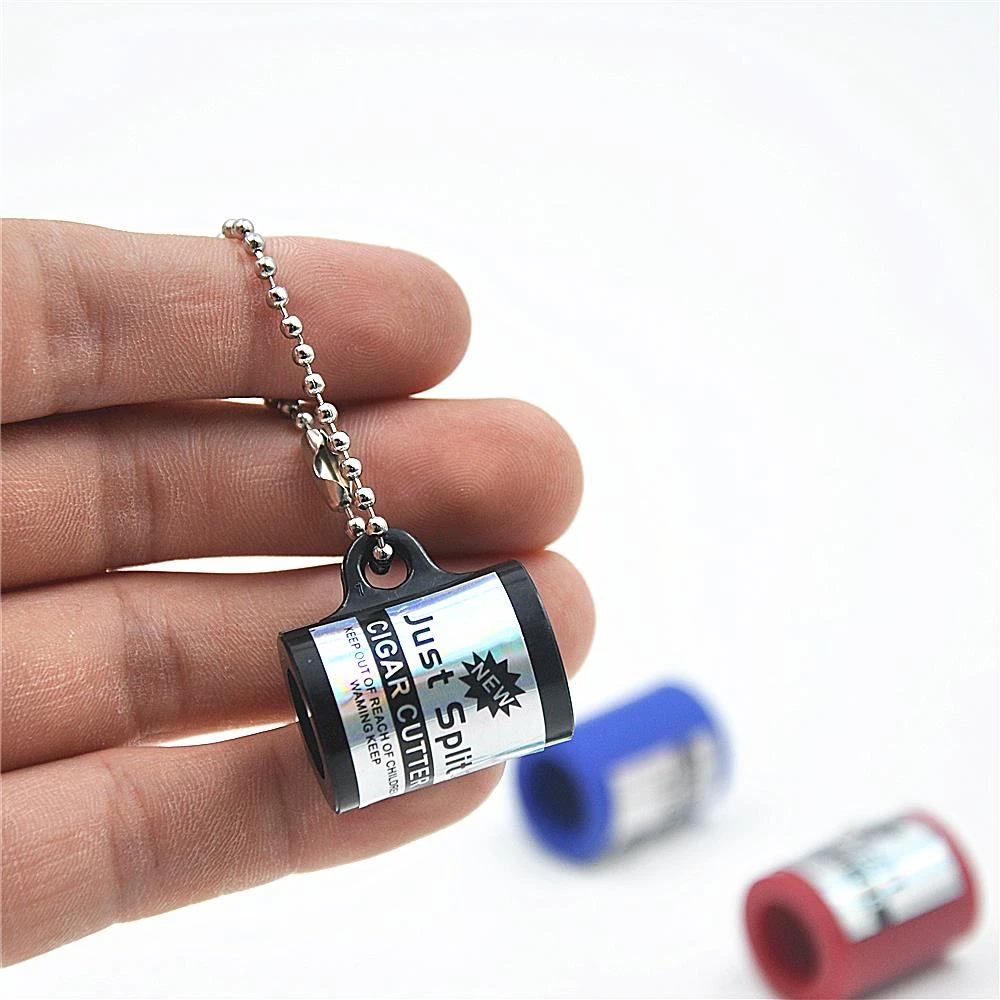 Пластиковые маленькие мини карманные ножницы для резки табачных сигар и брелок