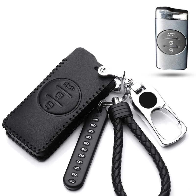 

Leather Car Key Cover Case For Chery Tiggo 7 Pro 8 Arrizo 5 pro gx 5x eQ7 2020 2021 Key holder keychain keyrings Car Accessories