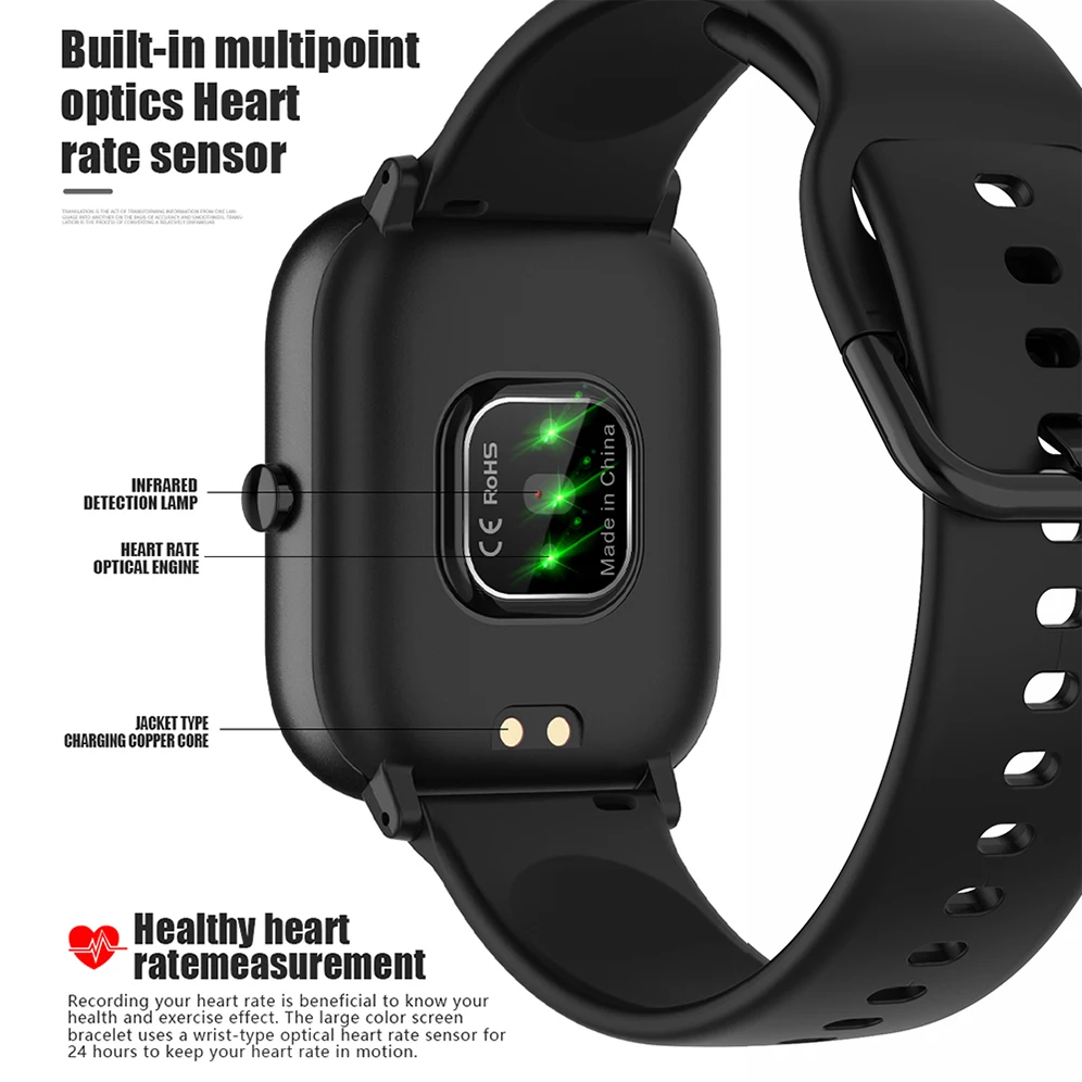 

New P8 1.4 Inch Intelligent Male Tap Watch Complete Fitness Tracker Female Arterial Watch Pressure Smart Watch Gts Smartwatch