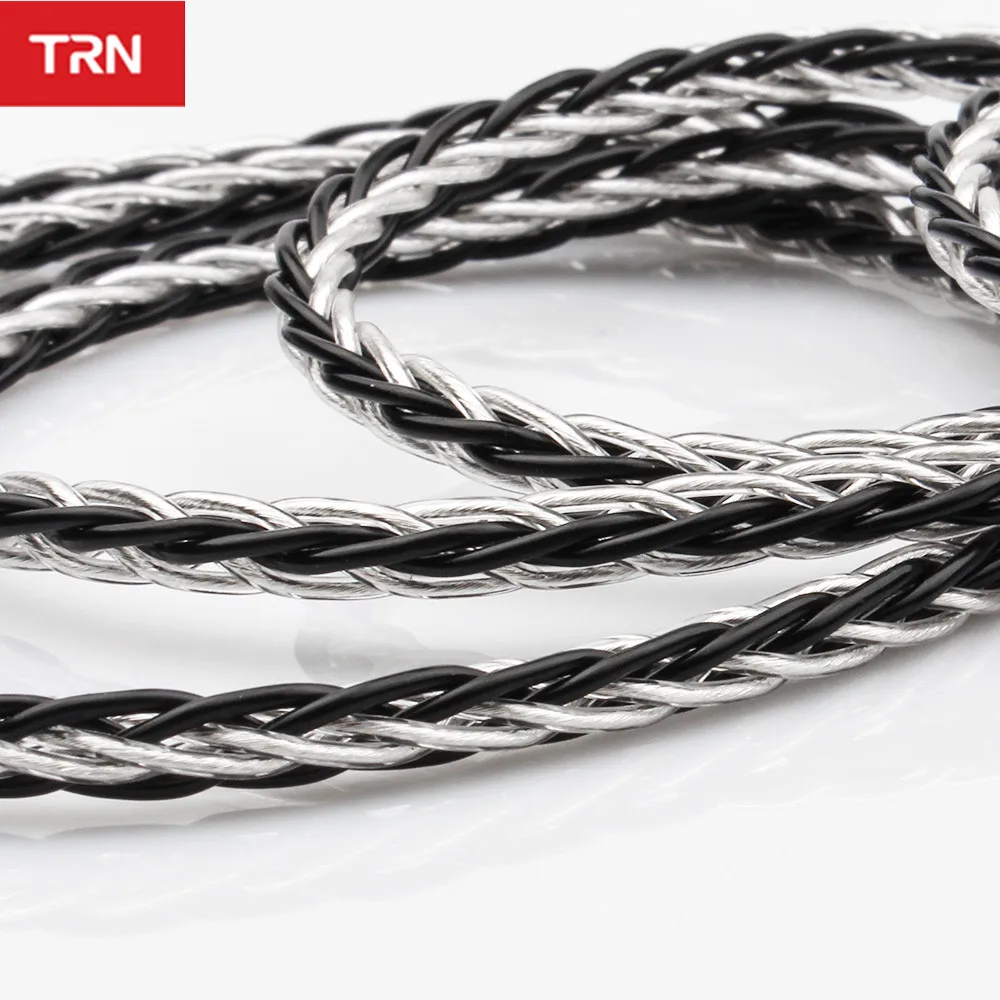 TRN кабель медный Серебряный Гибридный плетеный провод 2 5/3 5 мм разъем и MMCX/2PIN для V90