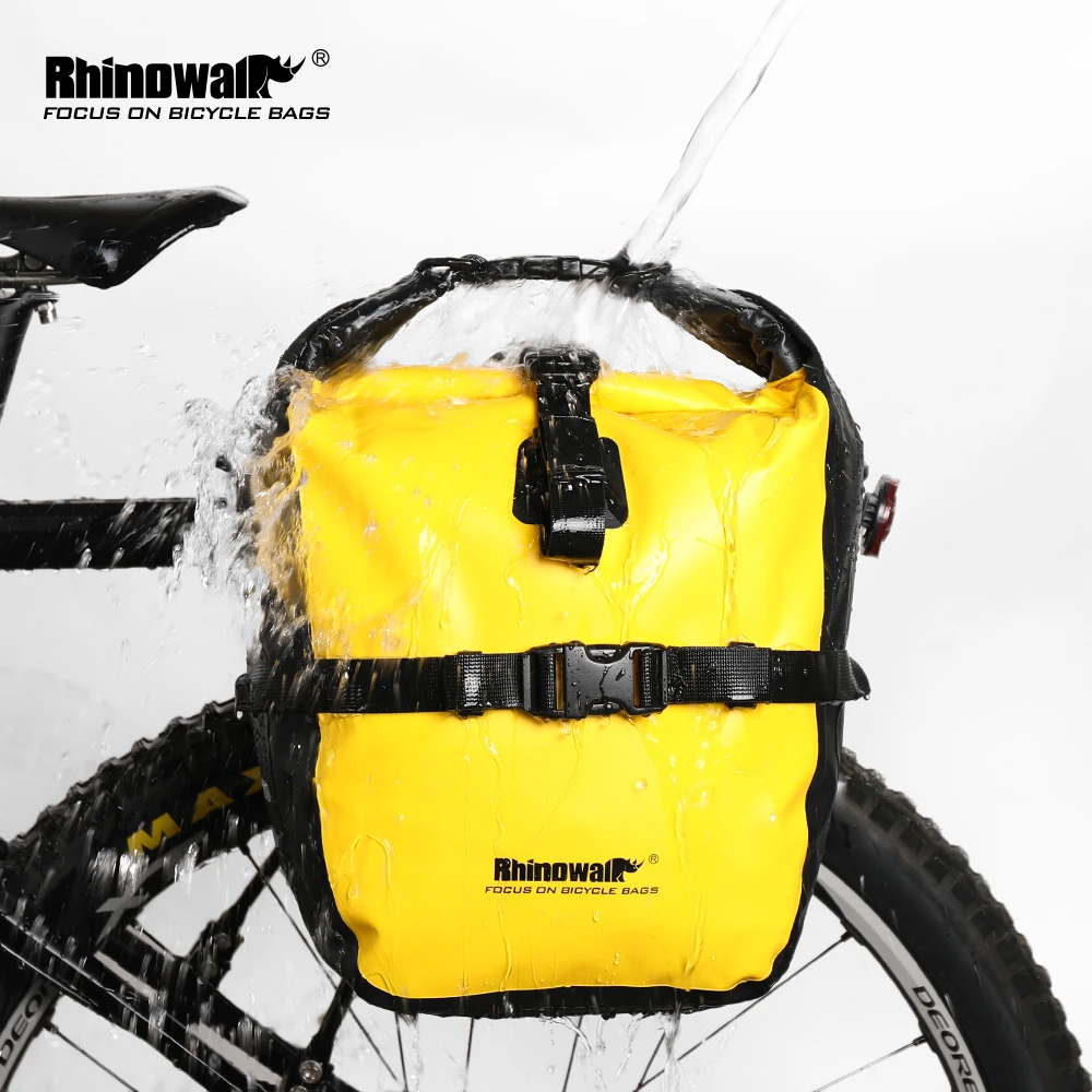 Rhinowalk 20L водонепроницаемый портативный седло Pannier задний мешок для велосипеда стойка для заднего сиденья багажник сумка для велоспорта MTB сумка Аксессуары для велосипеда