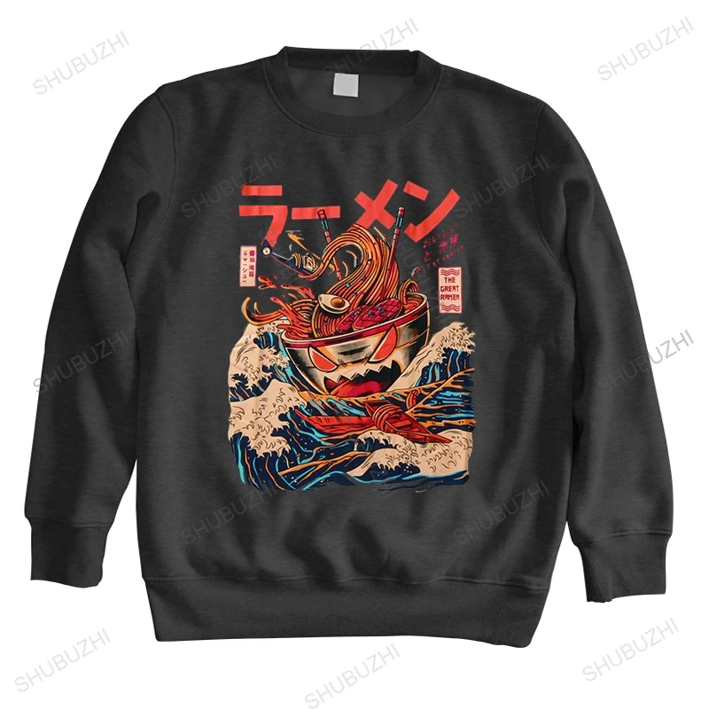 

Japanese Harajuku Men shubuzhi autumn Hip Hop Noodle Ship Cartoon Streetwear hoodies sweatshirt Casual Top Cotton