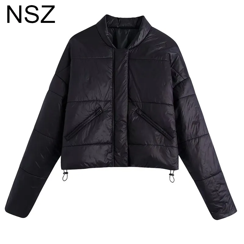 

Женская Легкая стеганая куртка-Авиатор NSZ, черная легкая бейсбольная куртка большого размера d с подкладкой, укороченный топ, верхняя одежда...