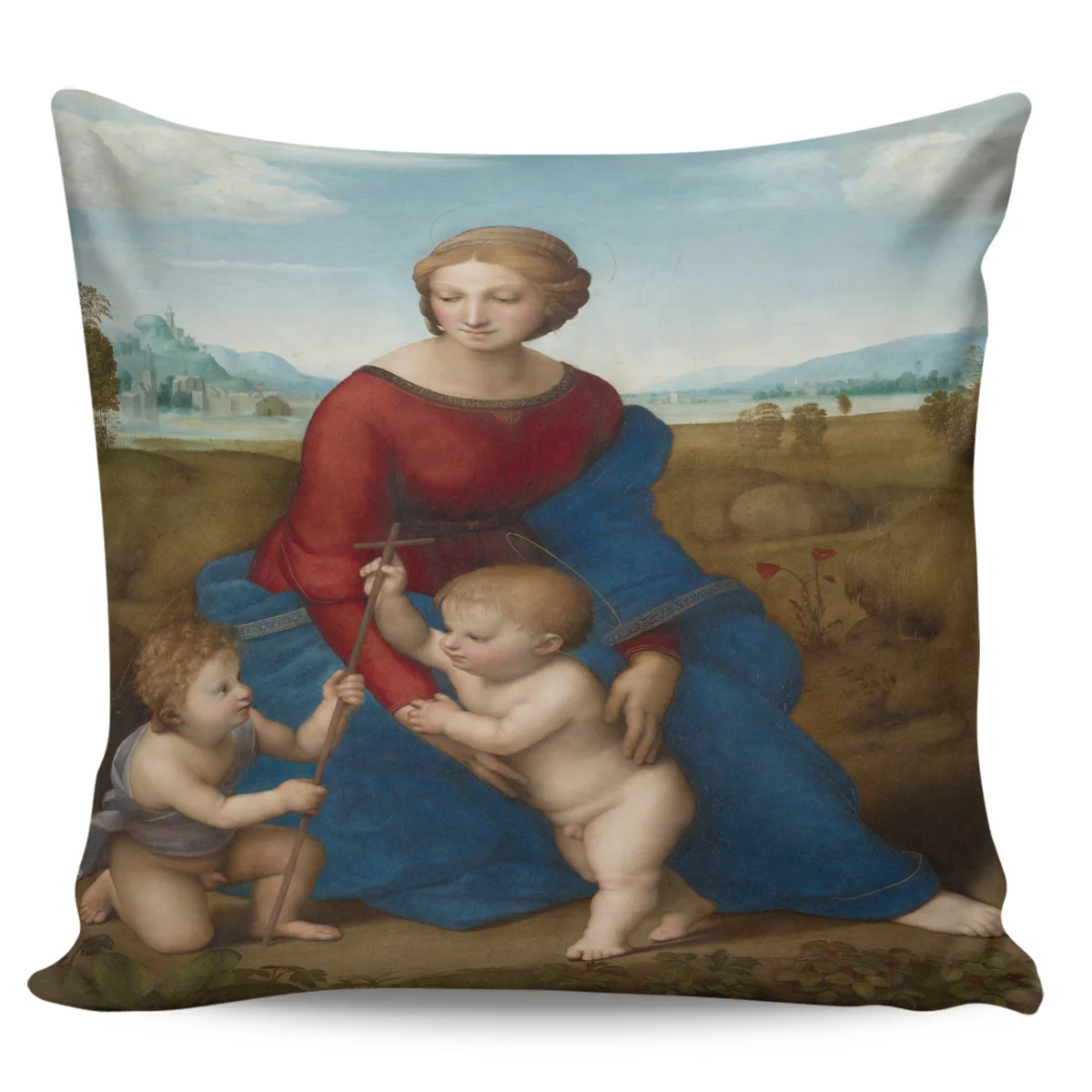 Мадонна женщина ребенок Итальянский ретро милый двусторонний плюшевый