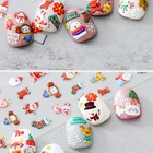 5D Рождественская наклейка для дизайна ногтей снежинка снеговик Профессиональная Матовая тонкая прозрачная рельефная Новогодняя наклейка для дизайна ногтей