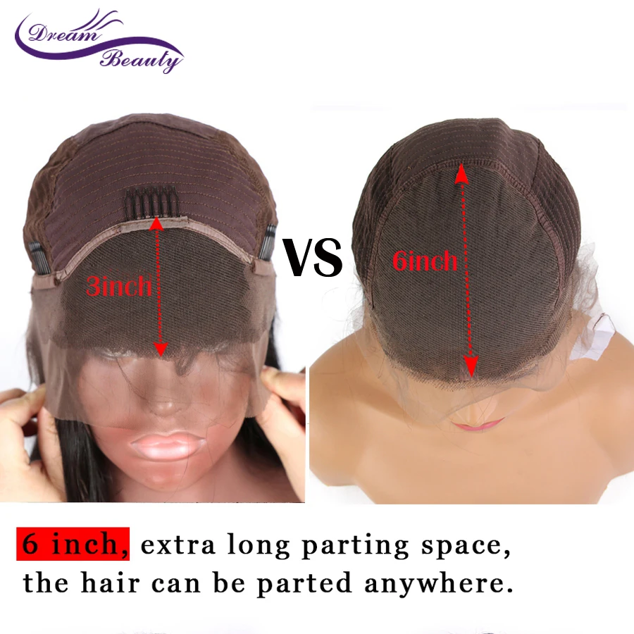 Dream Beauty Ombre 13*6 Lace Front Human Hair Wigs Wavy With Baby Hair Preplucked Brazilian Lace Front Wigs Remy Hair 180density