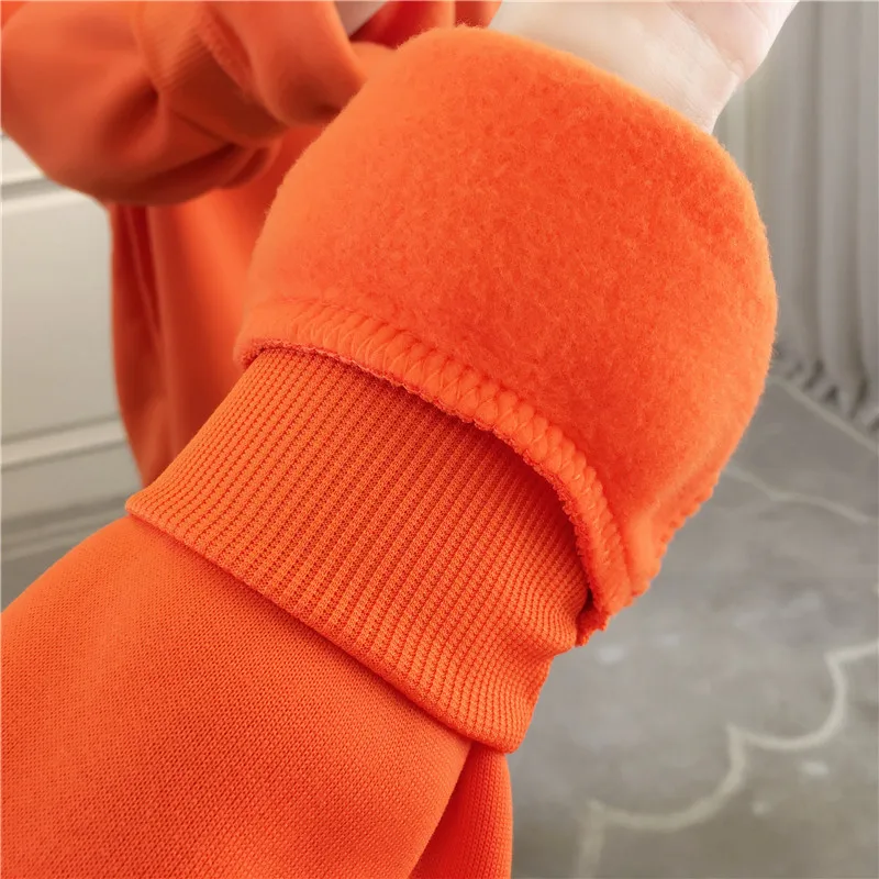 

New winter 2021 hoodie with fleece and thickening hoodie hoodie Suit S-3XL