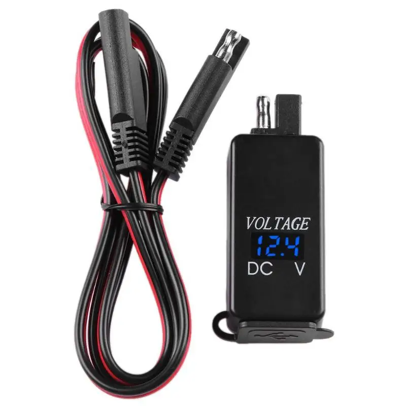 SAE к 4.2A двойной USB зарядное устройство адаптер с вольтметром для автомобиля