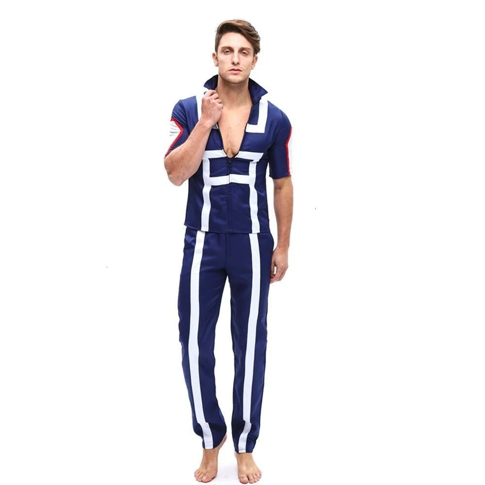 

My Hero Academia Anime Costume Boku no Hiro Akademia Shoto Bakugou Katsuki/Iida Tenya Todoroki Shouto Cosplay Tops+Pants Wig
