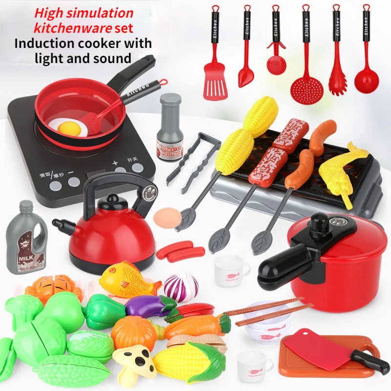 

Mini Kids Kitchen Toys Cookware Pot Pan Kids Pretend Play Toy Cook Simulation Kitchen Utensils Toys For Children Role Playing