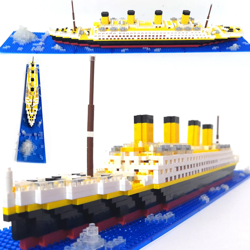 1860 шт алмазные блоки амплитудно-модулируемый сигнал круиз Титаник корабль лодки