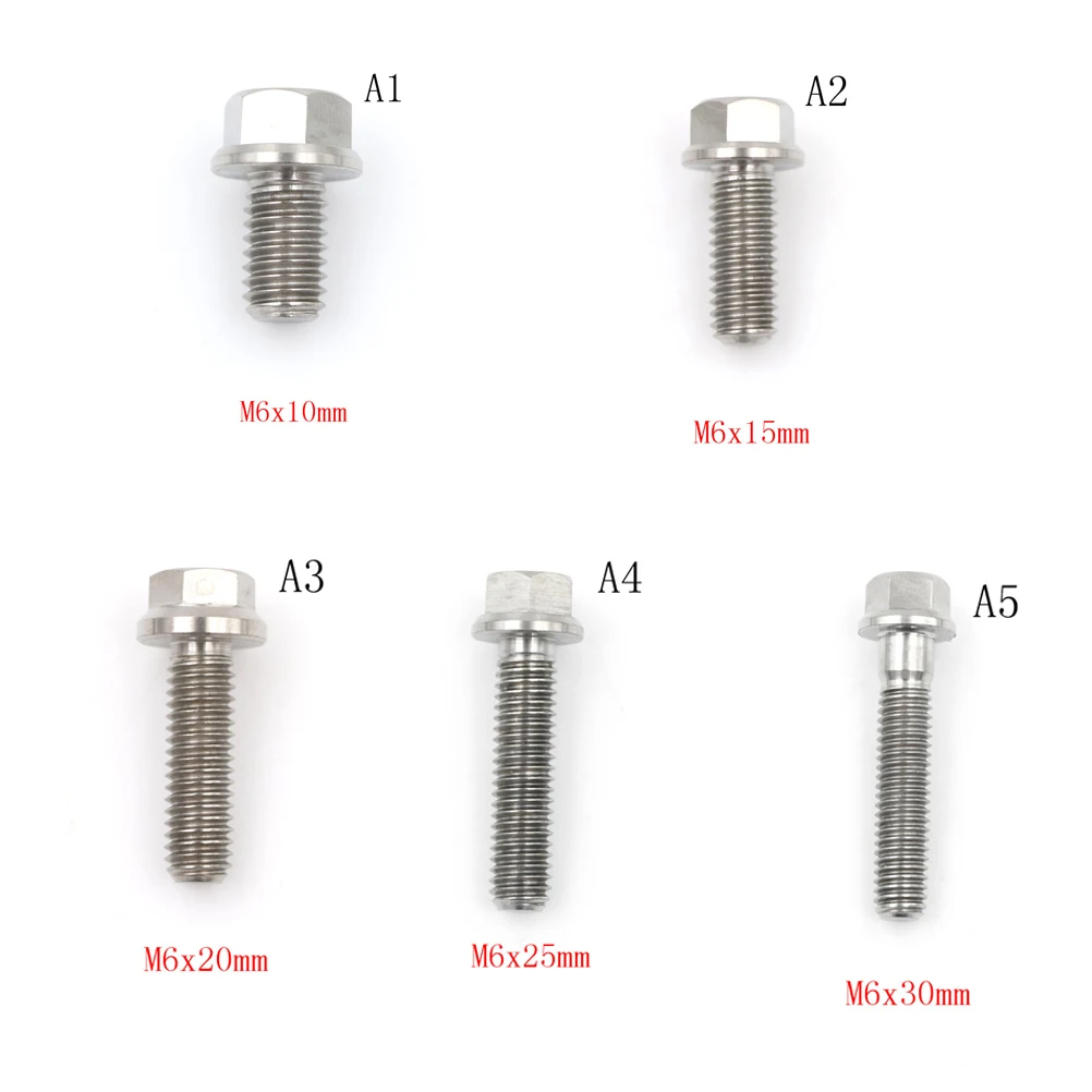 

1pc M6 Stainless Steel Hex Flange Screws Cap Washer Head Bolts Titanium Socket Flange Bolt Cap Screw