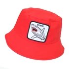 Панама летняя для мужчин и женщин, шляпа с вышивкой акулы, в стиле хип-хоп, козырек, рыбалка