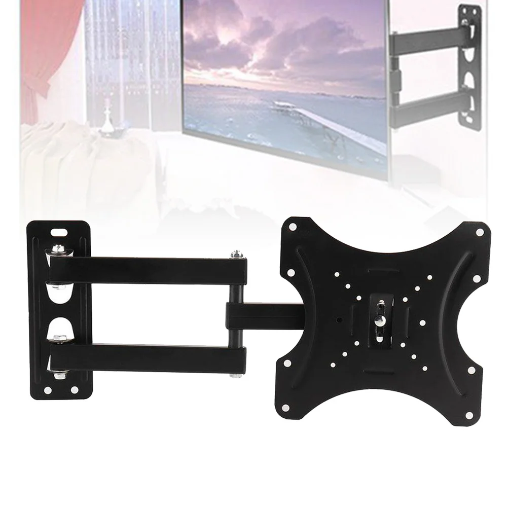 

14-42 Inch Stretchable LCD TV Wall Mount Bracket Universal Rotated Holder for Flat Panel TV(Black)