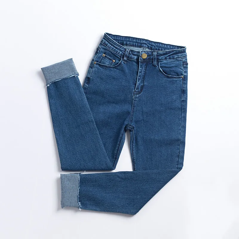 Новинка обтягивающие джинсы стрейч с высокой талией женские потертые винтажные