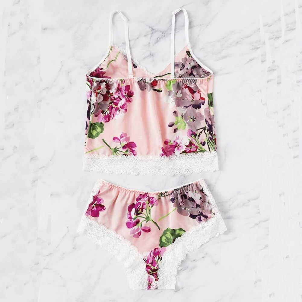 Летние женские сексуальные пижамы наборы Шелковые Леопардовый принт Глубокий V