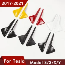 2Pcs New Car Accessories For Tesla Model 3 Y S X 2021 Side Camera Carbon Fiber ABS Protection Cover For Tesla Model Three Model3