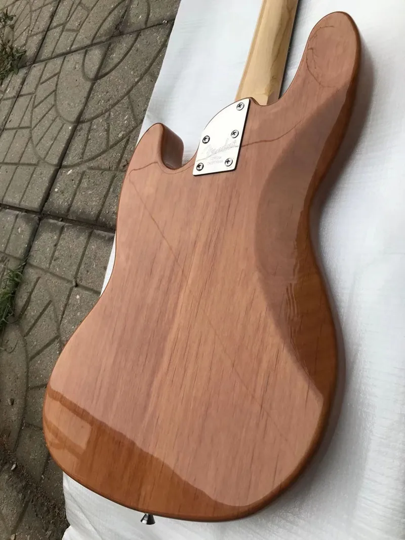 2021 высокое качество 4 струны джаз бас Альдер естественный цвет реальные