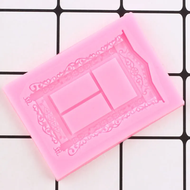 3D Window Cake Border Silicone Molds DIY Relief Cupcake Topper Fondant Decorating Tools Candy Clay Chocolate Gumpaste Mould | Дом и сад