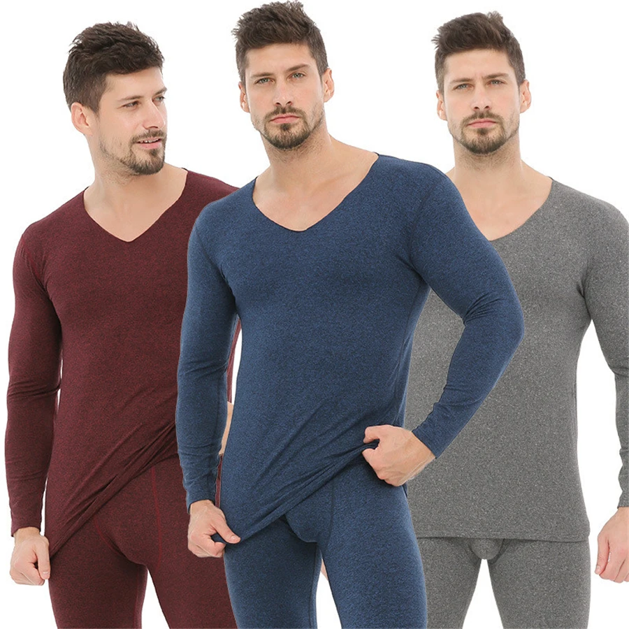 

Winter Underwear Mens Thermal Underpants Warm Leggings Men Long Johns Clothing Compression Seamless Long Sleeve Polyester