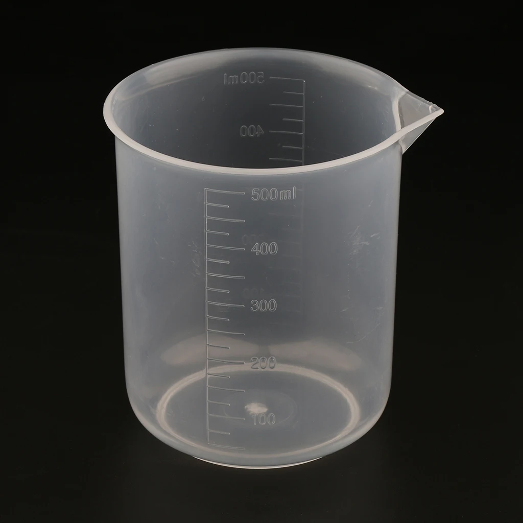 

5 шт. Пластик мерный стаканчик кувшин 500 мл с носика ясным масштабом прочный