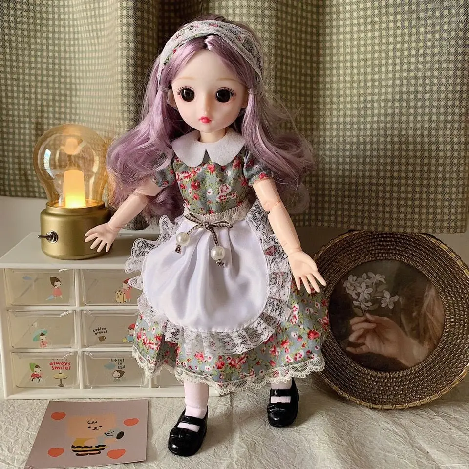 New BJD Doll 30cm 22 Movable Joints With Beautiful Dress Change Makeup Fashion Dolls Accessories Kids Toys For Girls Gift | Игрушки и