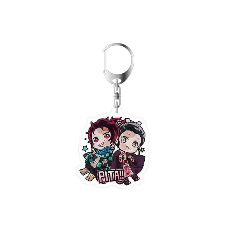

Ghost Slayer Anime Fashion Cute Keychain Boys Girl Kawaii Bag Decoration Pendant Car Keychain School Bag Pendant Kids Toys Gifts