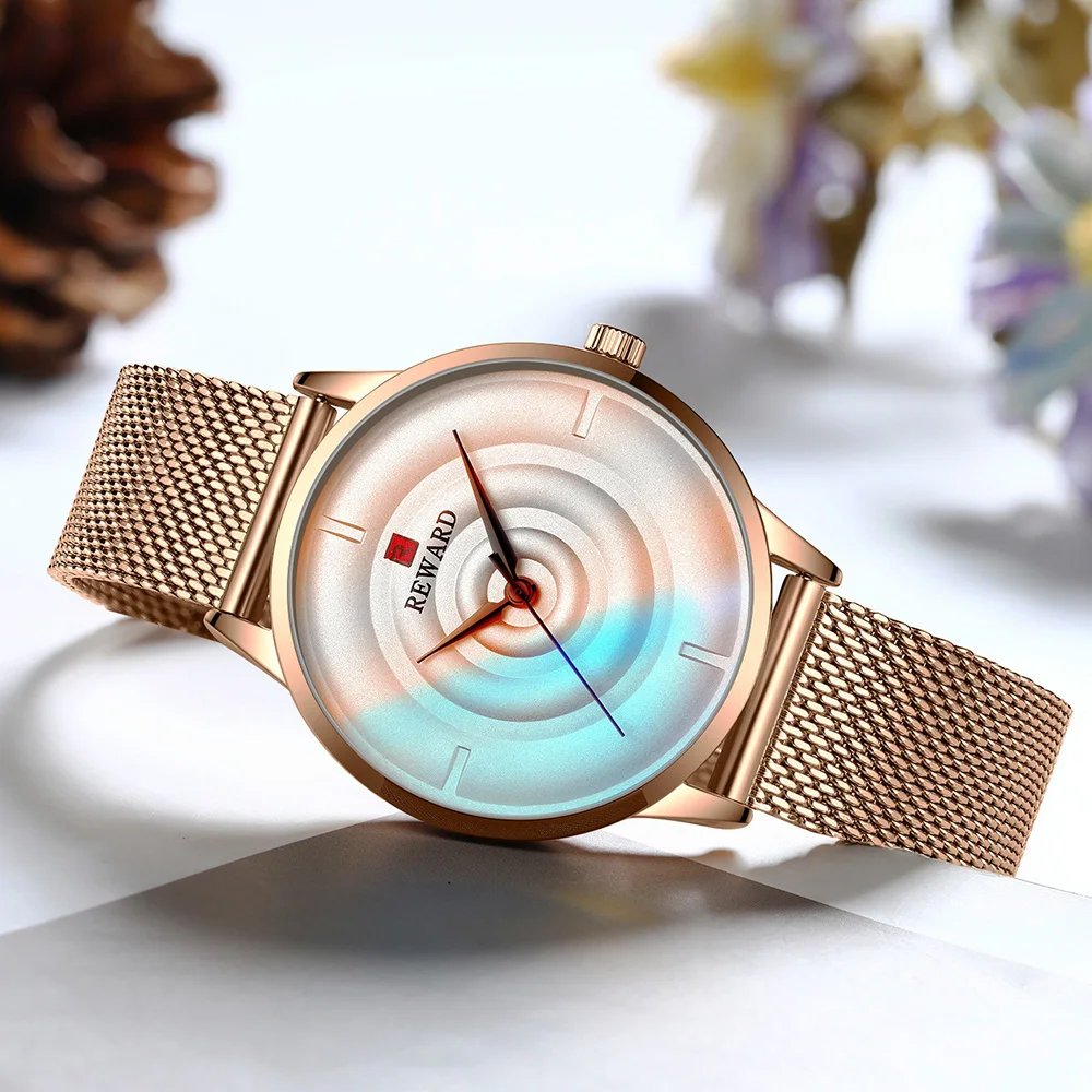 Часы наручные женские из нержавеющей стали водонепроницаемые брендовые цветные