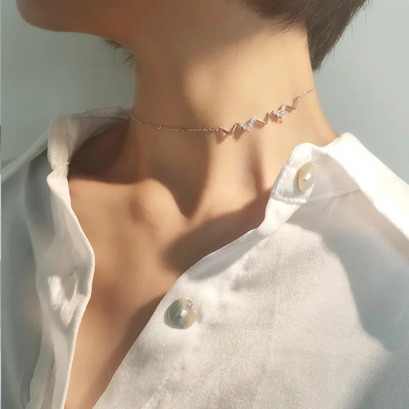 Новинка модное ожерелье из стерлингового серебра 925 пробы блестящее циркониевое