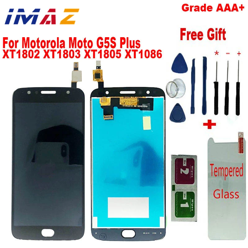 

IMAZ AAA 5.5'' For Motorola Moto G5S Plus LCD Display Panel Touch Screen Digitizer Assembly For XT1802 XT1803 XT1805 XT1086 LCD
