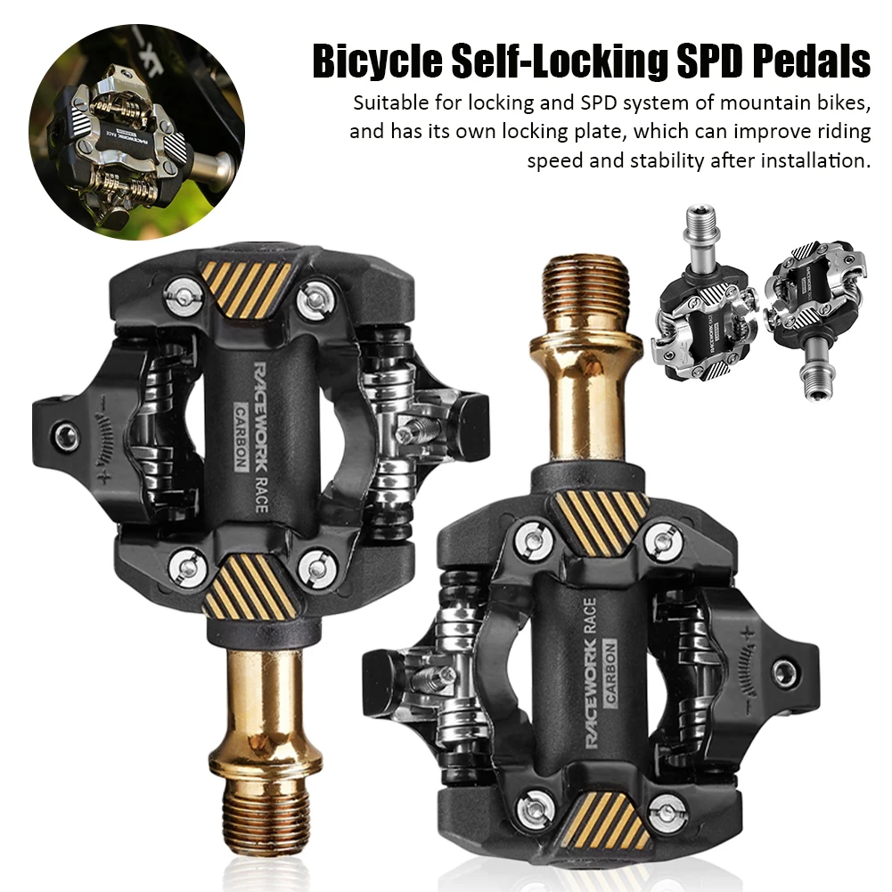 

New X-M8100 Ultra-light Pedals Bike Self-Locking SPD Pedals DU Bearing MTB Bike Pedals Die Casting Carbon Fiber Pedal