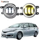 2 шт. светодиодный льные светодиодные противотуманные фары для Toyota Wish AE20 2009  2012 Wish 1,8 S 1,8X2,0 2012  2017 дневной свет Angel Eye DRL