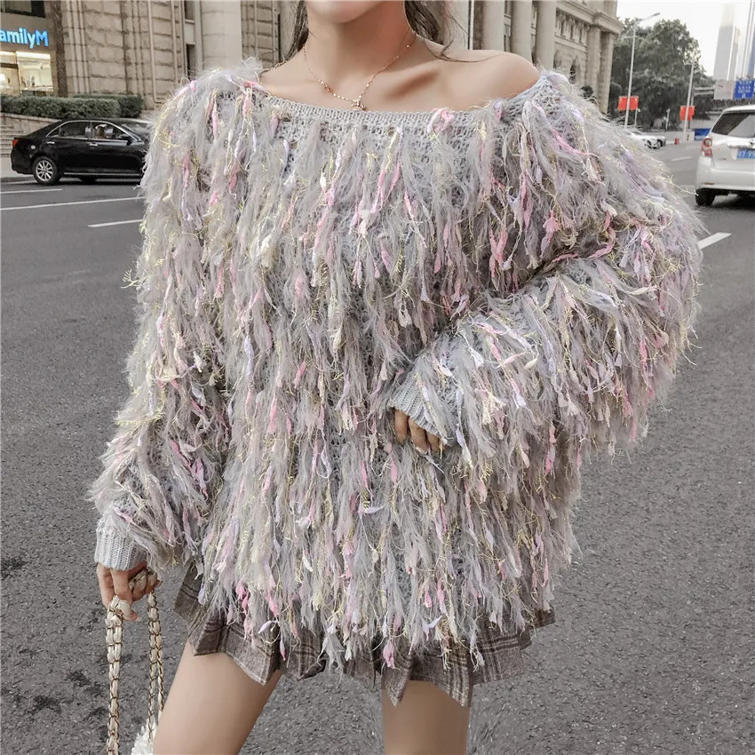 Осенне-зимний новый свитер пуловер женская одежда Корейская версия ручная вязка