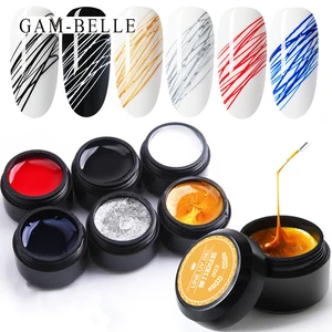 GAM-BELLE 8 мл Гель-лак для ногтей с изображением паука, креативный лак для дизайна ногтей, упругая краска, лак-паук, наклейка паутина, Гель-лак