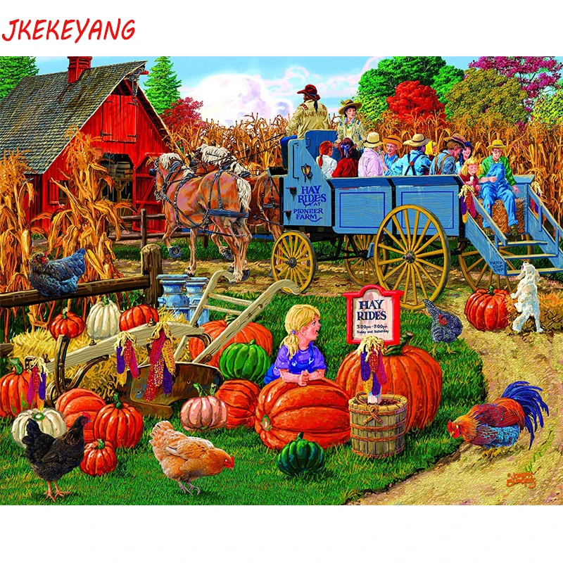 

5D DIY square/round Diamond Painting Farm landscape Cross Stitch Diamond Embroidery Pattern Rhinestone J1707