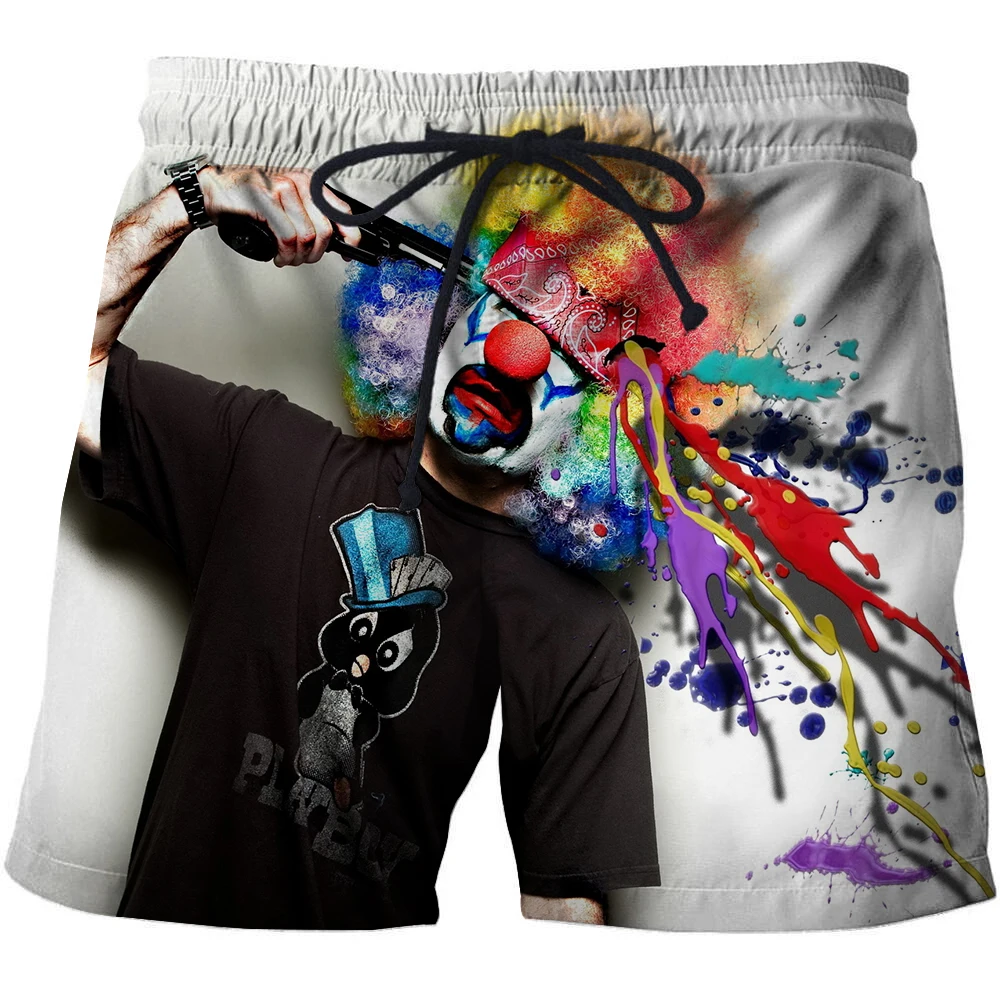 

Clown Doodle Men's Shorts 3D Printing Summer Men Beach Shorts Men's Swimming Trunks Male Shorts Quick-dry Running Board Short
