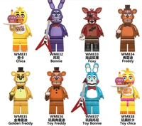 fifth nights blocks nightmare chica bonnie foxy golden bonnie bear action figure toys midnight toy bear movable model toy