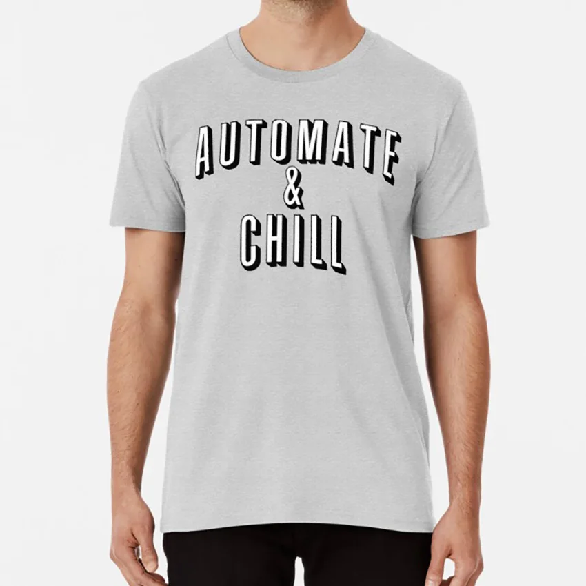Автоматизация & Chill T shirt netflix Программирование devops Автоматизация|Мужские