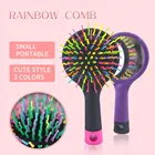 Расческа для волос Радужная, Антистатическая, Женская щетка для волос, массажная, зеркальная, инструменты для укладки волос, товары для парикмахерских ярких цветов