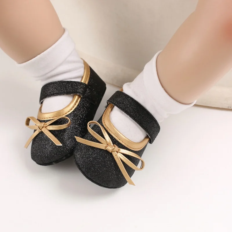 

1Pair Baby Boy Girl Solid Color Cute Fashion Sports Shoes Anti-slip Casual Soft Soled Princess Toddler First Walkers Shoes