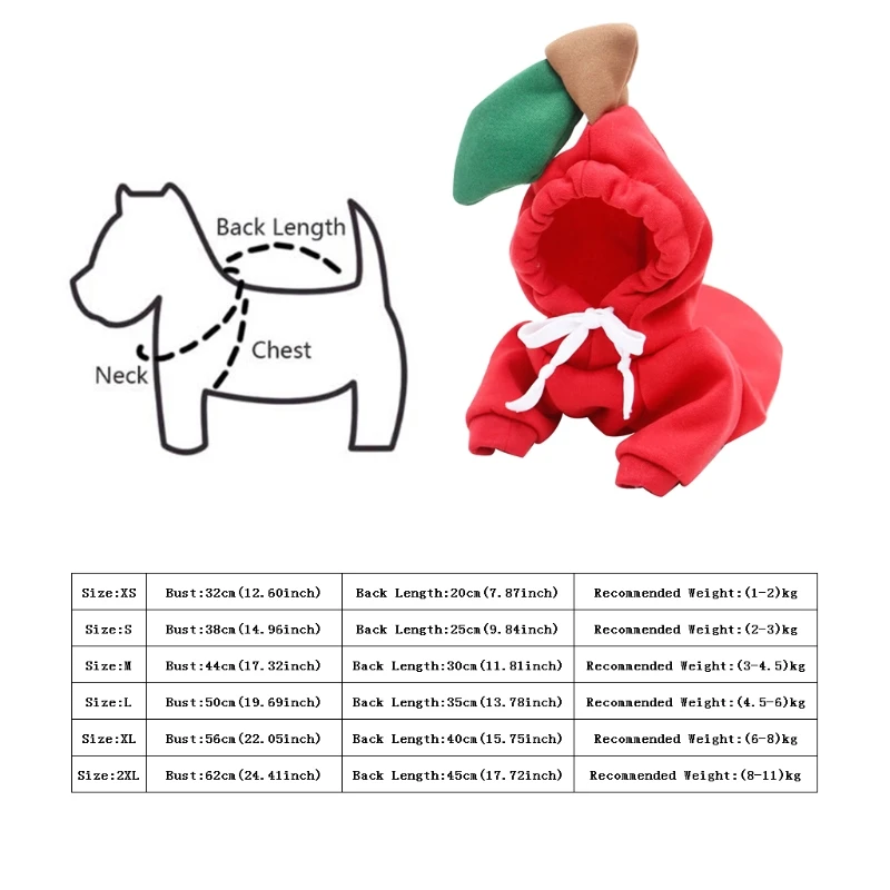 

53CA Dog Winter Warm Clothes Cute Plush Coat Hoodies Pet Costume Jacket for french Bulldog